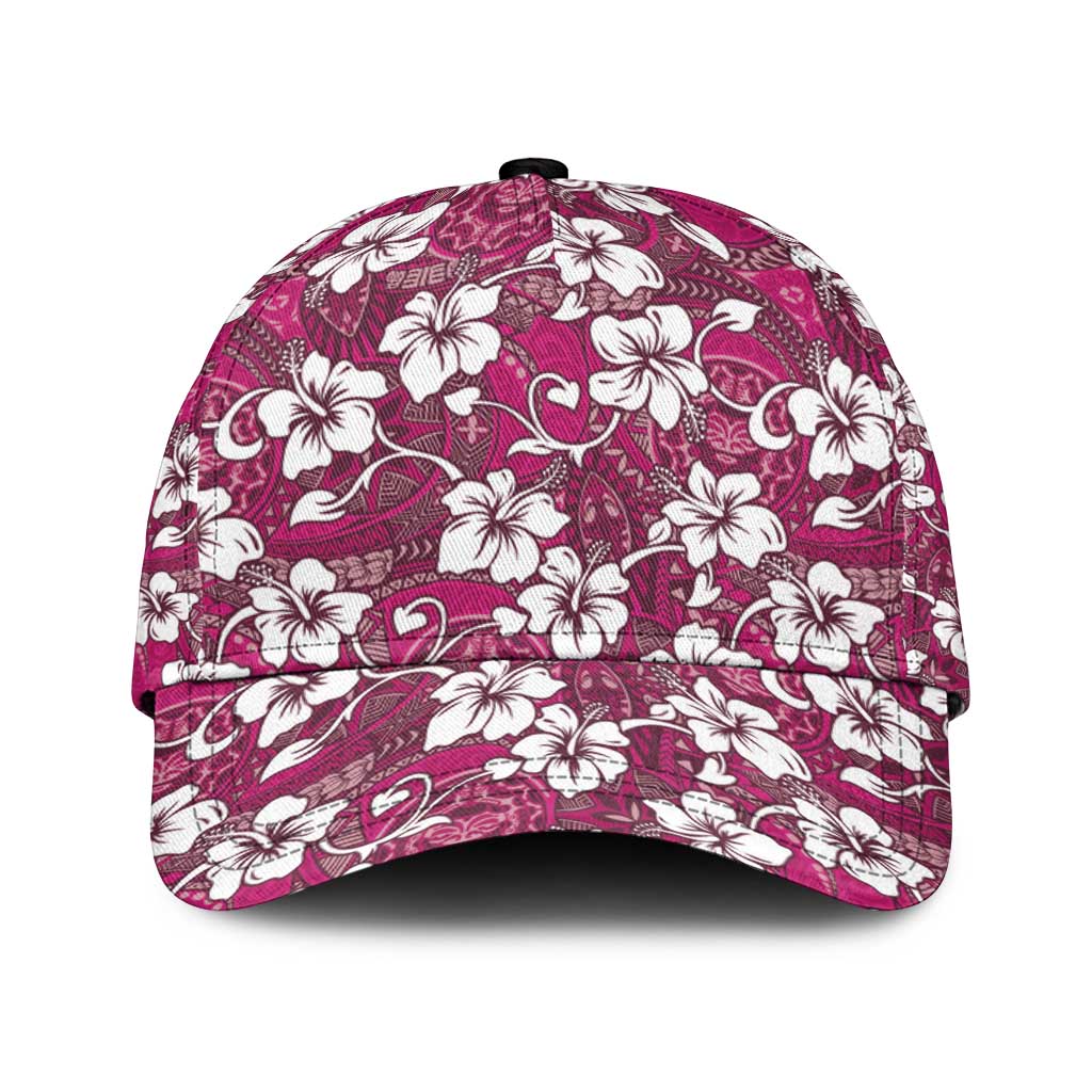 Piqi Bula Fiji Classic Cap Fijian Tapa Seamless Hibiscus - Polynesian Pride