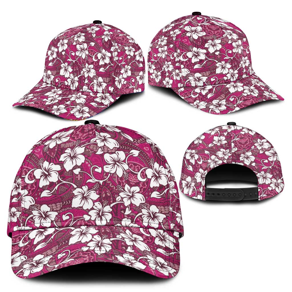 Piqi Bula Fiji Classic Cap Fijian Tapa Seamless Hibiscus - Polynesian Pride
