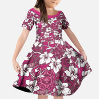 Piqi Bula Fiji Family Matching Puletasi and Hawaiian Shirt Fijian Tapa Seamless Hibiscus - Polynesian Pride