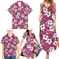 Piqi Bula Fiji Family Matching Summer Maxi Dress and Hawaiian Shirt Fijian Tapa Seamless Hibiscus - Polynesian Pride