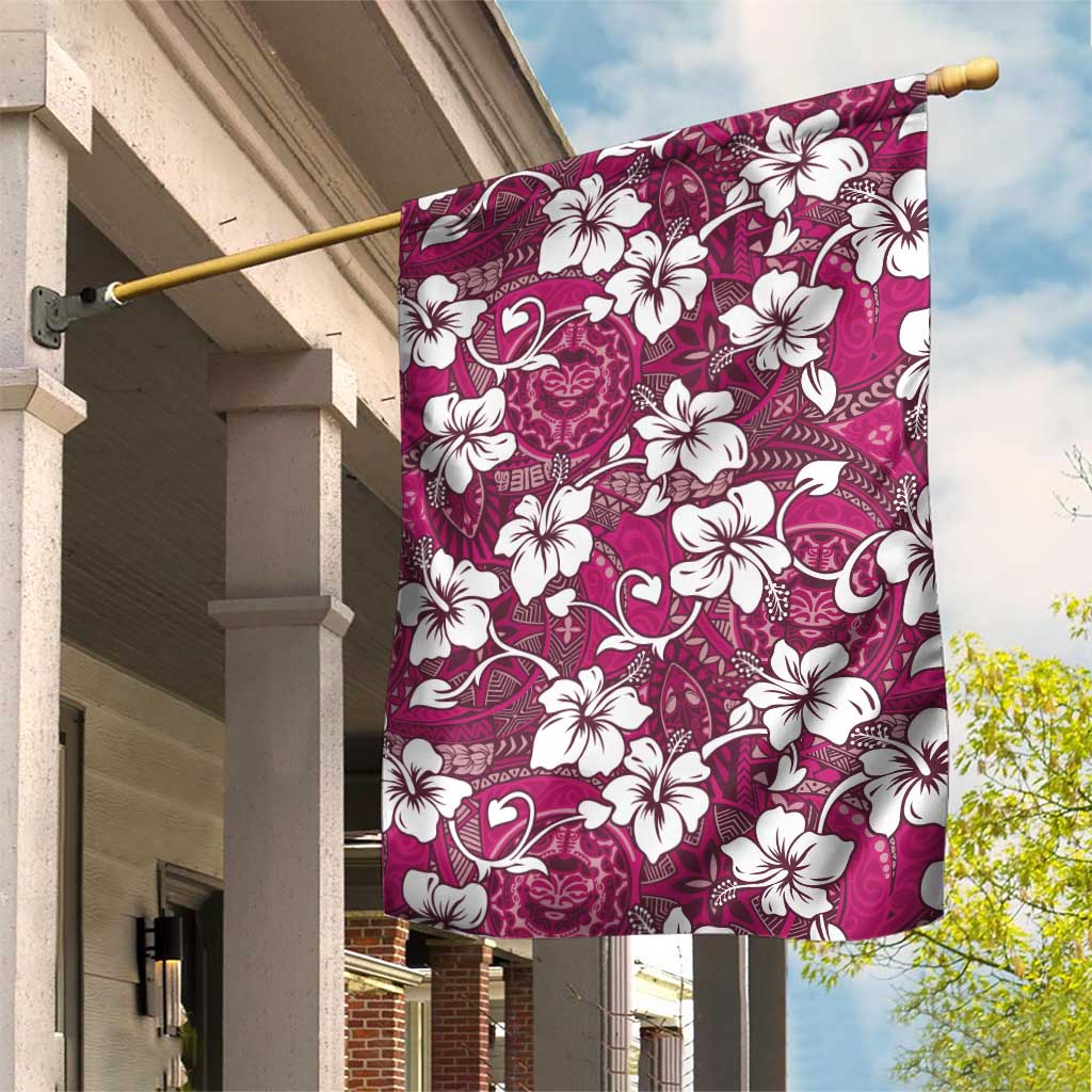 Piqi Bula Fiji Garden Flag Fijian Tapa Seamless Hibiscus - Polynesian Pride
