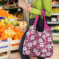 Piqi Bula Fiji Grocery Bag Fijian Tapa Seamless Hibiscus - Polynesian Pride