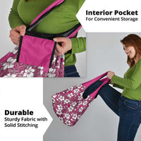 Piqi Bula Fiji Grocery Bag Fijian Tapa Seamless Hibiscus - Polynesian Pride