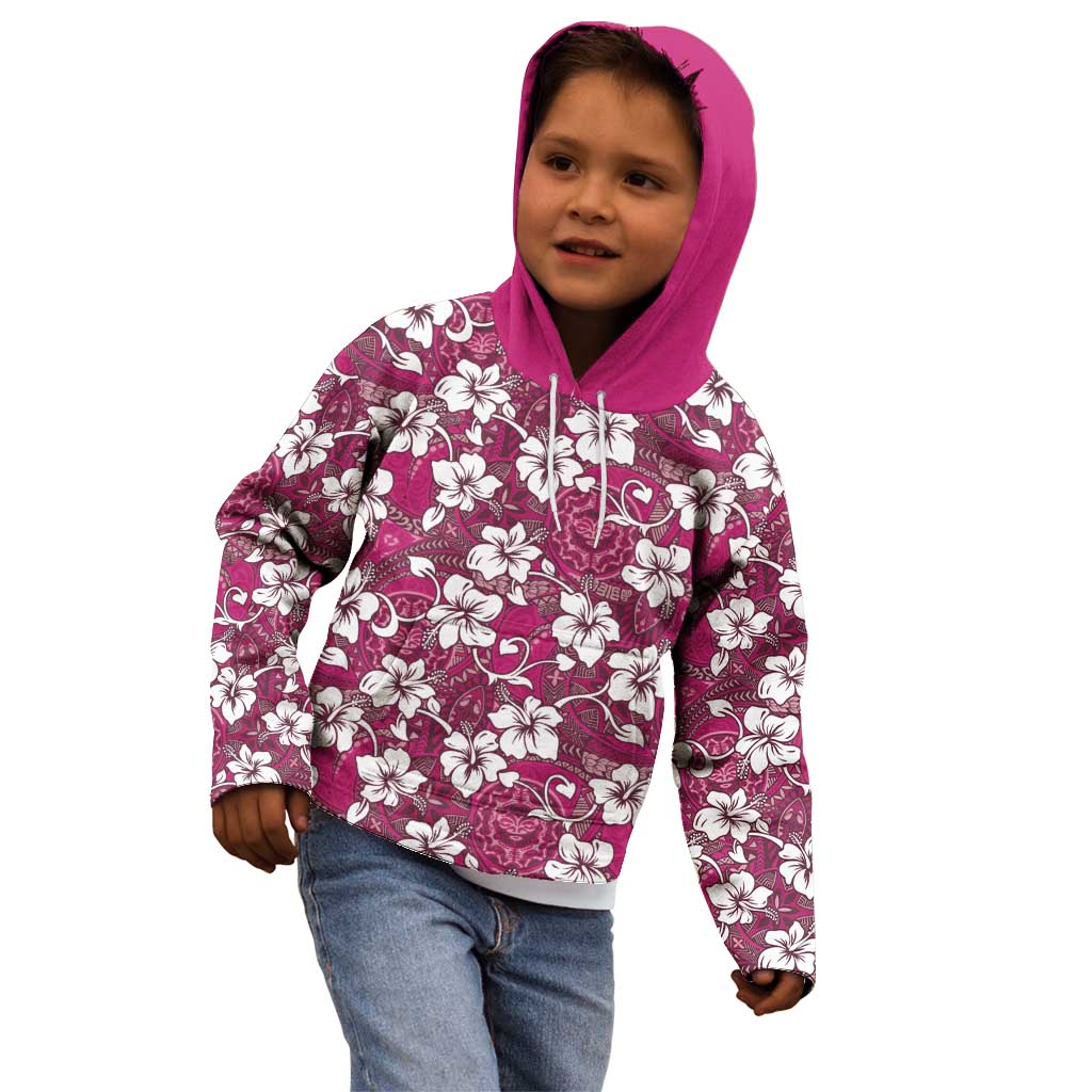 Piqi Bula Fiji Kid Hoodie Fijian Tapa Seamless Hibiscus - Polynesian Pride