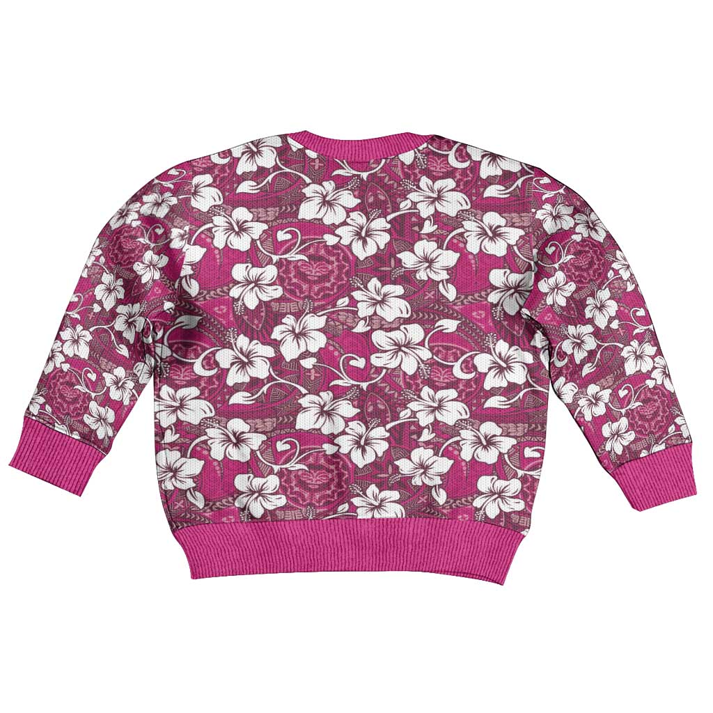 Piqi Bula Fiji Kid Ugly Christmas Sweater Fijian Tapa Seamless Hibiscus - Polynesian Pride