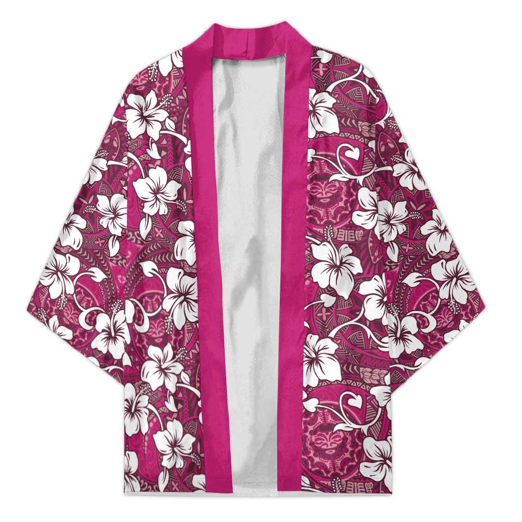 Piqi Bula Fiji Kimono Fijian Tapa Seamless Hibiscus - Polynesian Pride