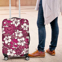 Piqi Bula Fiji Luggage Cover Fijian Tapa Seamless Hibiscus - Polynesian Pride
