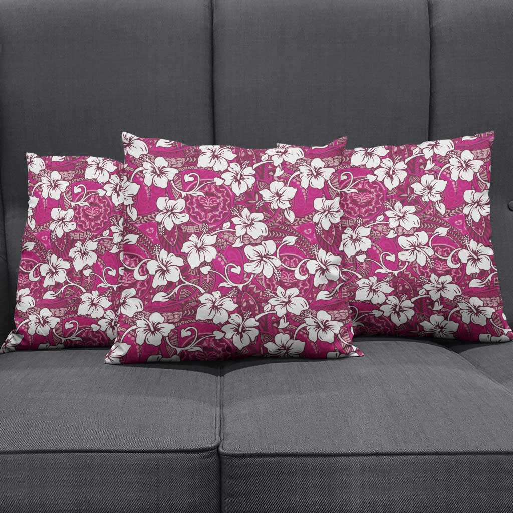 Piqi Bula Fiji Pillow Cover Fijian Tapa Seamless Hibiscus - Polynesian Pride