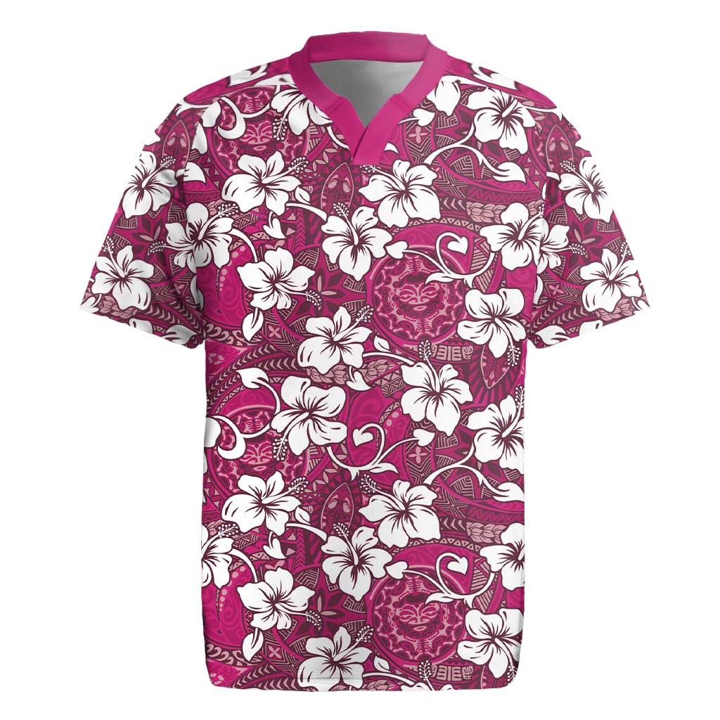 Piqi Bula Fiji Rugby Jersey Fijian Tapa Seamless Hibiscus - Polynesian Pride