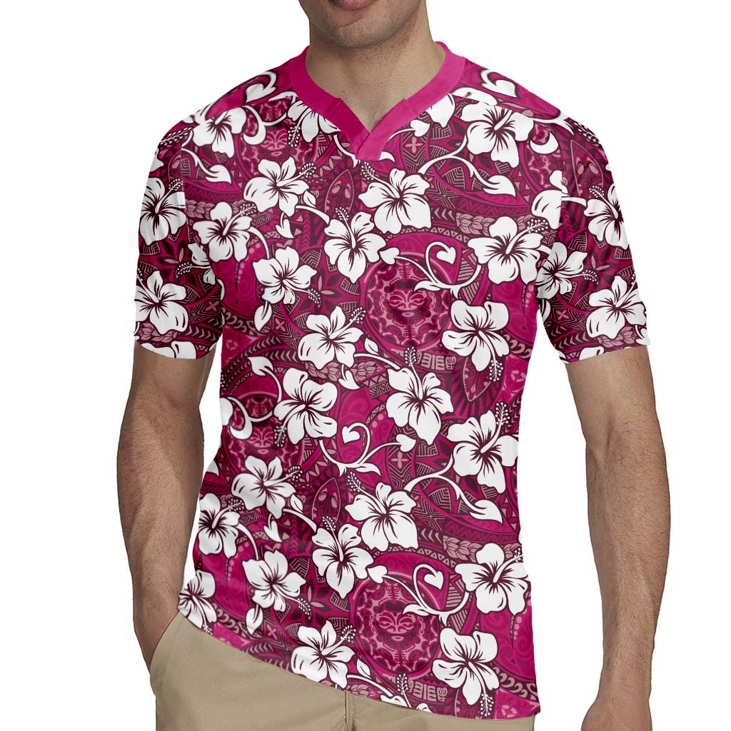 Piqi Bula Fiji Rugby Jersey Fijian Tapa Seamless Hibiscus - Polynesian Pride