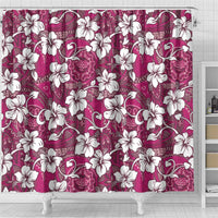 Piqi Bula Fiji Shower Curtain Fijian Tapa Seamless Hibiscus - Polynesian Pride