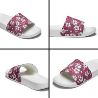 Piqi Bula Fiji Slide Sandals Fijian Tapa Seamless Hibiscus - Polynesian Pride