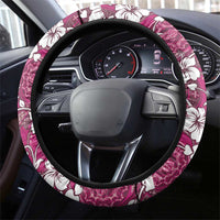 Piqi Bula Fiji Steering Wheel Cover Fijian Tapa Seamless Hibiscus - Polynesian Pride