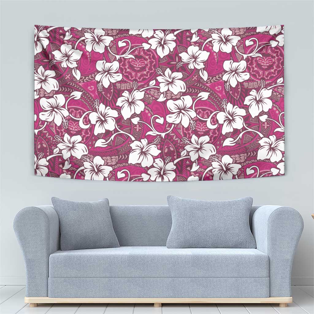 Piqi Bula Fiji Tapestry Fijian Tapa Seamless Hibiscus - Polynesian Pride