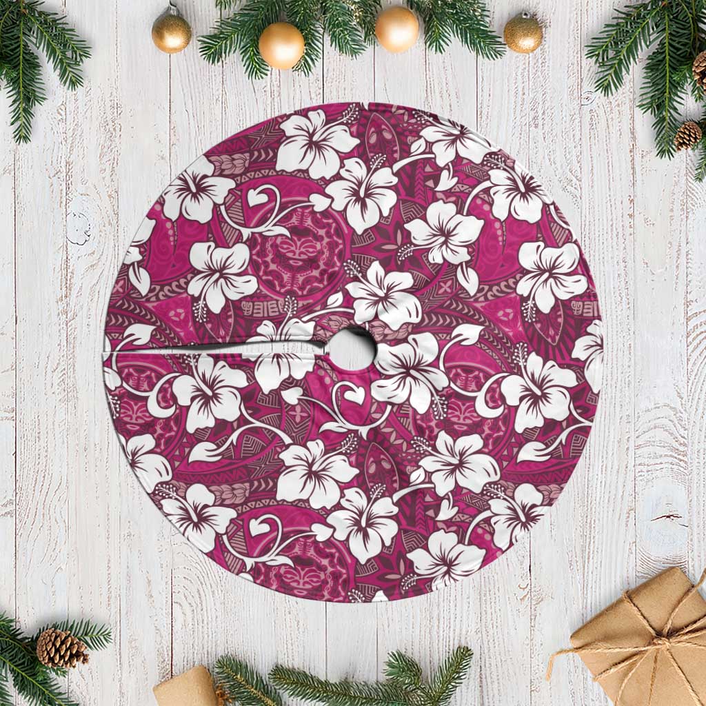 Piqi Bula Fiji Tree Skirt Fijian Tapa Seamless Hibiscus - Polynesian Pride