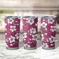 Piqi Bula Fiji Tumbler Cup Fijian Tapa Seamless Hibiscus - Polynesian Pride