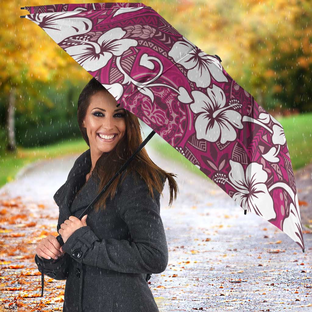 Piqi Bula Fiji Umbrella Fijian Tapa Seamless Hibiscus - Polynesian Pride