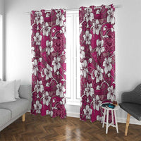 Piqi Bula Fiji Window Curtain Fijian Tapa Seamless Hibiscus - Polynesian Pride