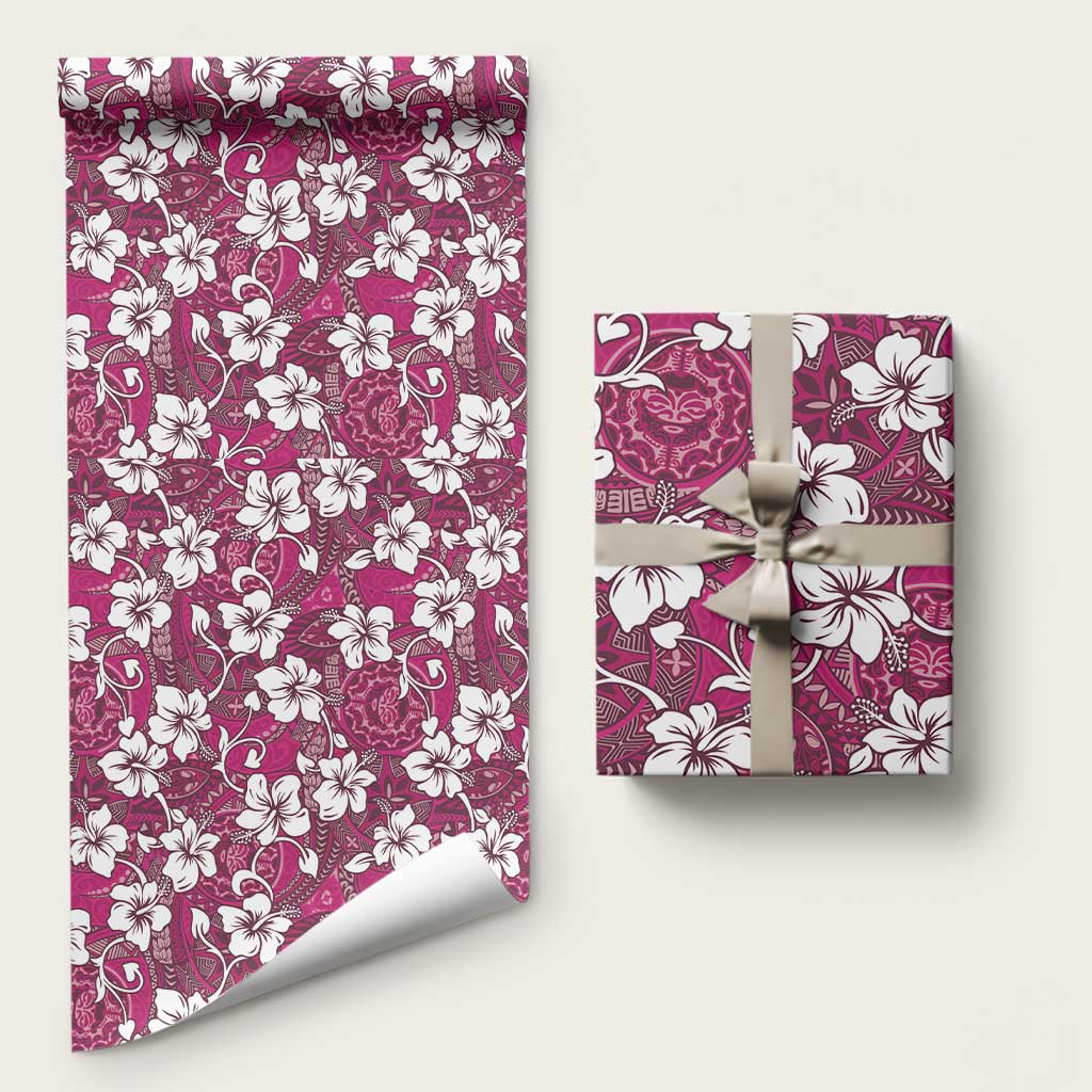 Piqi Bula Fiji Wrapping Paper Fijian Tapa Seamless Hibiscus - Polynesian Pride