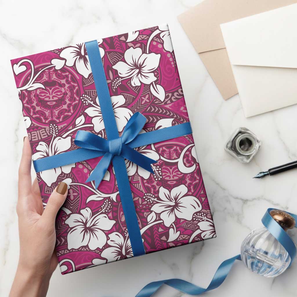 Piqi Bula Fiji Wrapping Paper Fijian Tapa Seamless Hibiscus - Polynesian Pride