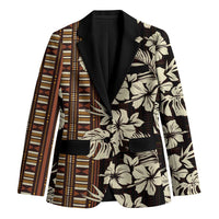 Bula Fiji Masi Blazer Tapa Tropical Hibiscus Half Stylized - Polynesian Pride