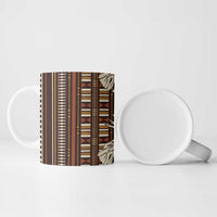 Bula Fiji Masi Ceramic Mug Tapa Tropical Hibiscus Half Stylized - Polynesian Pride