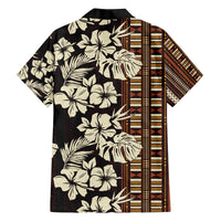 Bula Fiji Masi Family Matching Off The Shoulder Long Sleeve Dress and Hawaiian Shirt Tapa Tropical Hibiscus Half Stylized - Polynesian Pride