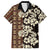 Bula Fiji Masi Family Matching Off Shoulder Maxi Dress and Hawaiian Shirt Tapa Tropical Hibiscus Half Stylized - Polynesian Pride