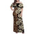 Bula Fiji Masi Family Matching Off Shoulder Maxi Dress and Hawaiian Shirt Tapa Tropical Hibiscus Half Stylized - Polynesian Pride