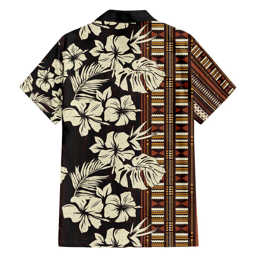 Bula Fiji Masi Family Matching Summer Maxi Dress and Hawaiian Shirt Tapa Tropical Hibiscus Half Stylized - Polynesian Pride