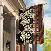 Bula Fiji Masi Garden Flag Tapa Tropical Hibiscus Half Stylized - Polynesian Pride