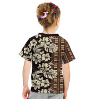 Bula Fiji Masi Kid T Shirt Tapa Tropical Hibiscus Half Stylized - Polynesian Pride