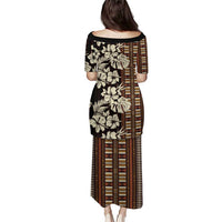 Bula Fiji Masi Puletasi Tapa Tropical Hibiscus Half Stylized - Polynesian Pride