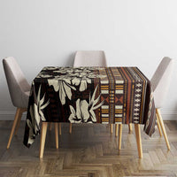 Bula Fiji Masi Tablecloth Tapa Tropical Hibiscus Half Stylized - Polynesian Pride