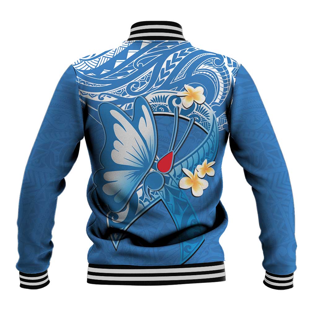 Polynesia Diabetes Awareness Month Baseball Jacket In November We Wear Blue