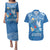 Polynesia Diabetes Awareness Month Couples Matching Puletasi and Hawaiian Shirt In November We Wear Blue