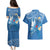 Polynesia Diabetes Awareness Month Couples Matching Puletasi and Hawaiian Shirt In November We Wear Blue