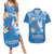 Polynesia Diabetes Awareness Month Couples Matching Summer Maxi Dress and Hawaiian Shirt In November We Wear Blue