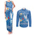 Polynesia Diabetes Awareness Month Couples Matching Tank Maxi Dress and Long Sleeve Button Shirt In November We Wear Blue