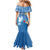 Polynesia Diabetes Awareness Month Family Matching Mermaid Dress and Hawaiian Shirt In November We Wear Blue
