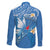 Polynesia Diabetes Awareness Month Family Matching Puletasi and Hawaiian Shirt In November We Wear Blue