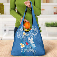 Polynesia Diabetes Awareness Month Grocery Bag In November We Wear Blue