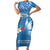 Polynesia Diabetes Awareness Month Short Sleeve Bodycon Dress In November We Wear Blue