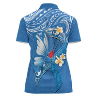 Polynesia Diabetes Awareness Month Women Polo Shirt In November We Wear Blue