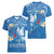 Polynesia Diabetes Awareness Month Women V-Neck T-Shirt In November We Wear Blue