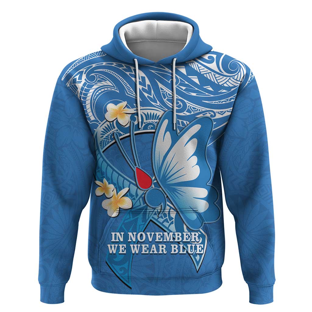 Polynesia Diabetes Awareness Month Zip Hoodie In November We Wear Blue