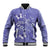 Polynesia Stomach Cancer Awareness Baseball Jacket Periwinkle Ribbon Brave Strong!