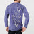 Polynesia Stomach Cancer Awareness Button Sweatshirt Periwinkle Ribbon Brave Strong!