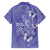 Polynesia Stomach Cancer Awareness Family Matching Puletasi and Hawaiian Shirt Periwinkle Ribbon Brave Strong!