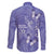 Polynesia Stomach Cancer Awareness Family Matching Puletasi and Hawaiian Shirt Periwinkle Ribbon Brave Strong!